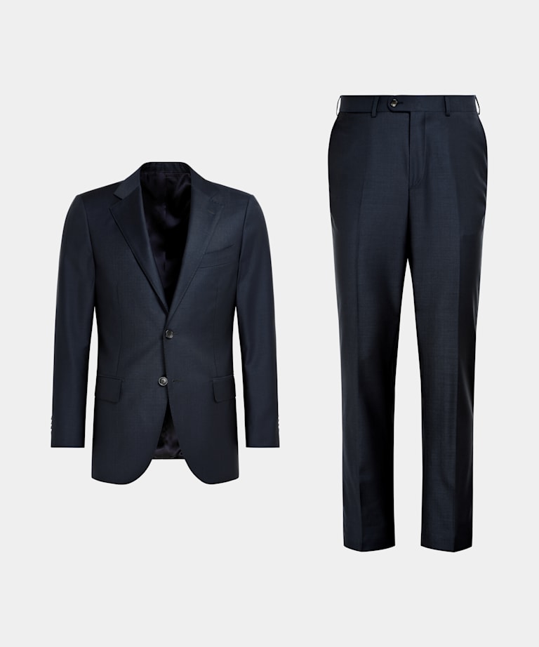 Navy Tailored Fit Lazio Suit