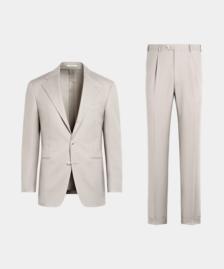 Traje Roma gris topo claro corte Relaxed