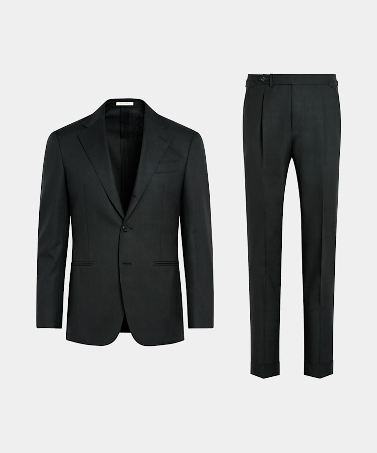 Traje Havana verde oscuro corte Tailored