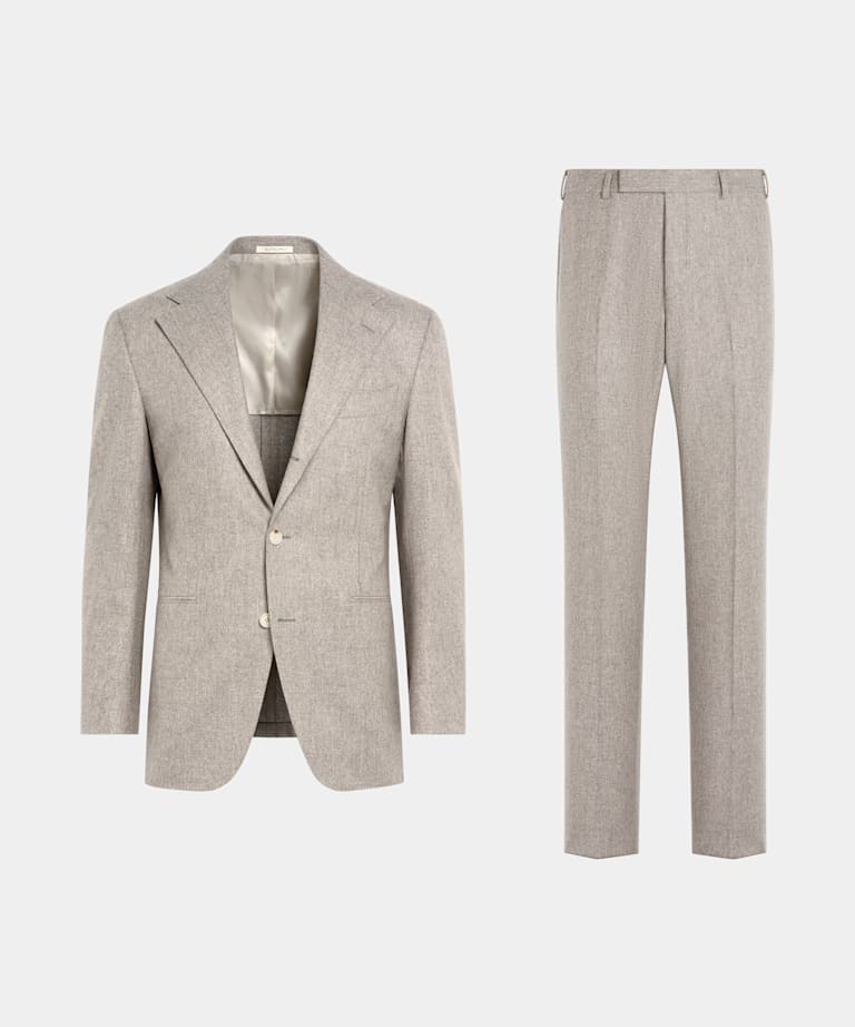 Taupe Relaxed Fit Roma Suit