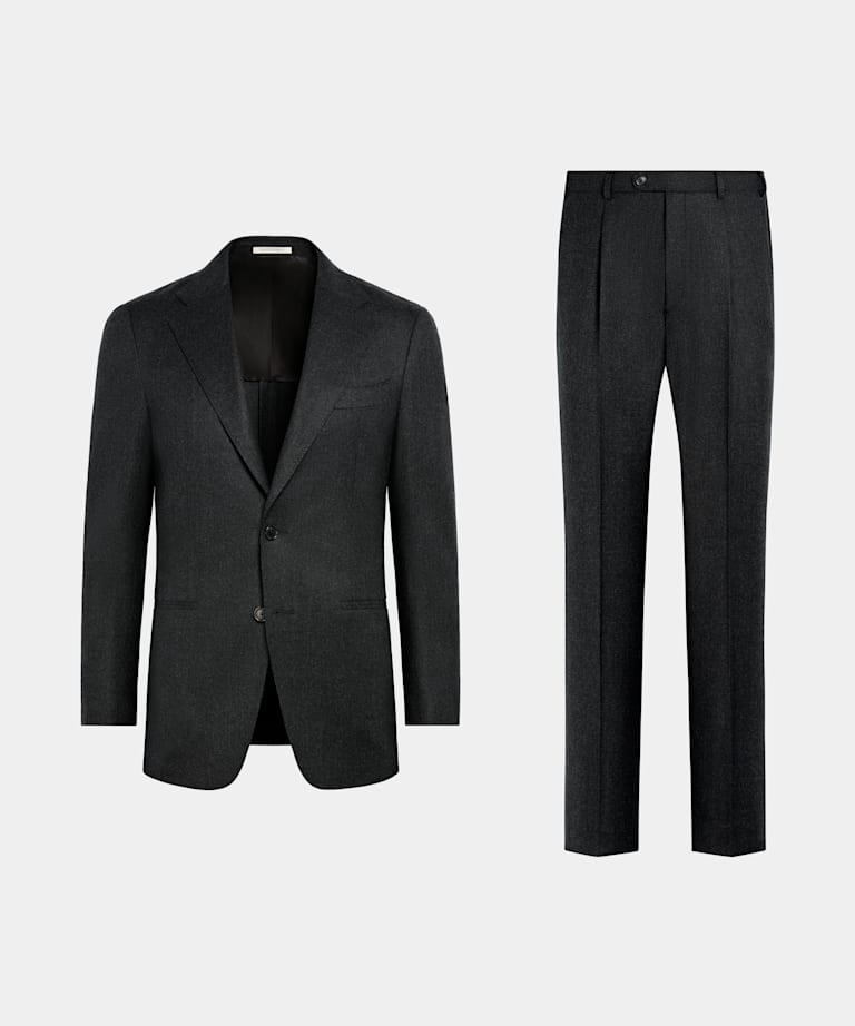 Dark Grey Tailored Fit Havana Suit