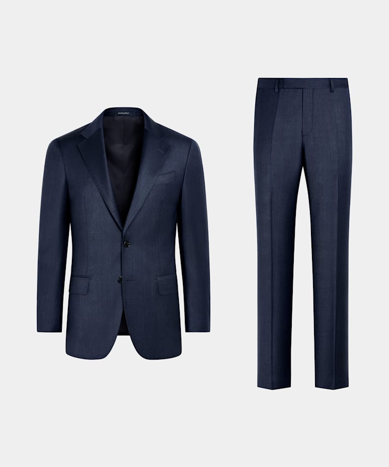 Mid Blue Tailored Fit Havana Suit