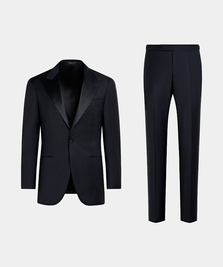Navy Three-Piece Tailored Fit Havana Tuxedo