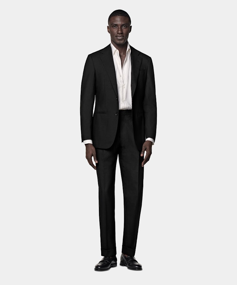 Black Tailored Fit Havana Suit