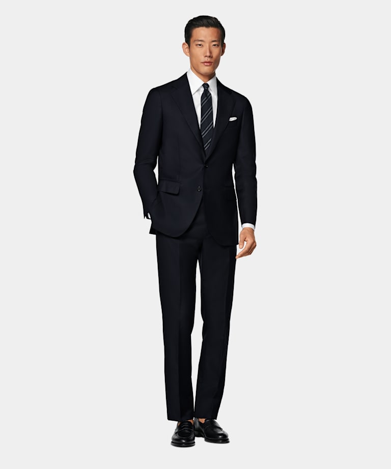 Navy Tailored Fit Havana Suit