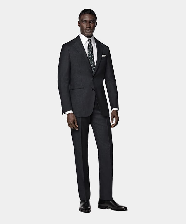 Dark Grey Perennial Tailored Fit Havana Suit