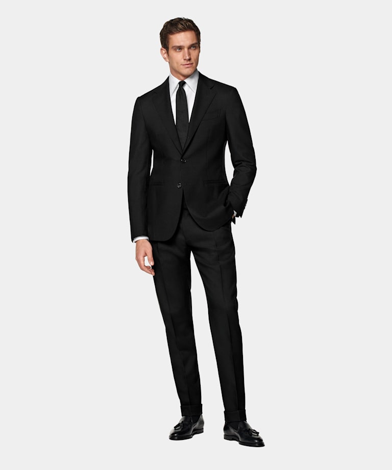 Black Tailored Fit Havana Suit