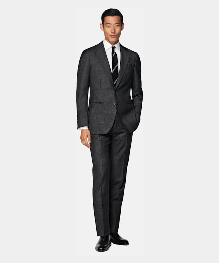 Dark Grey Tailored Fit Havana Suit