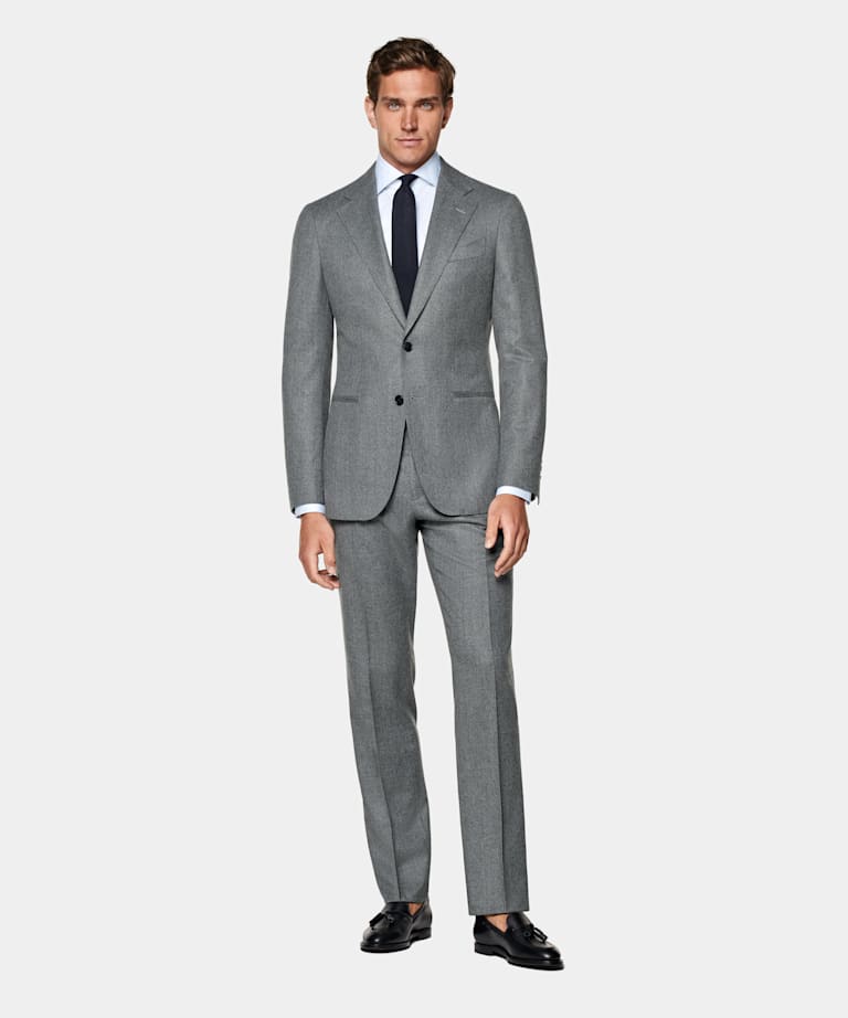 Costume Havana coupe Tailored gris moyen