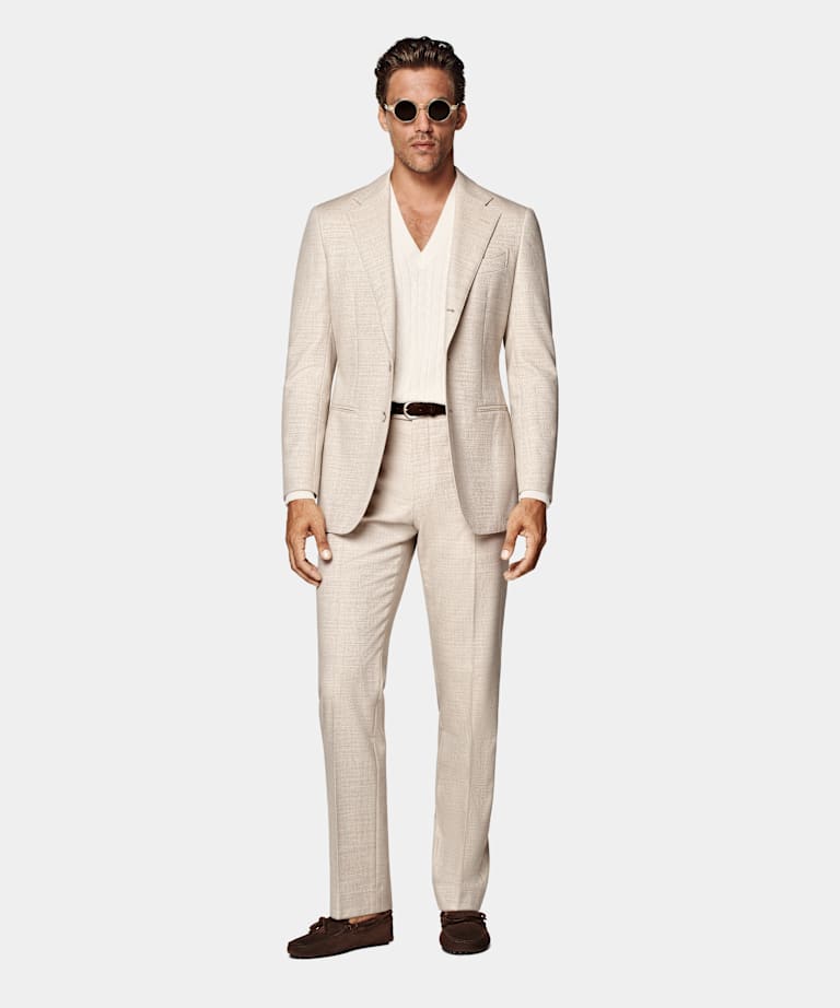 Sand Tailored Fit Havana Suit