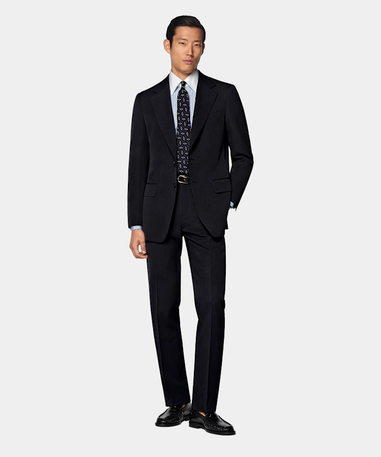 Navy Tailored Fit Milano Suit
