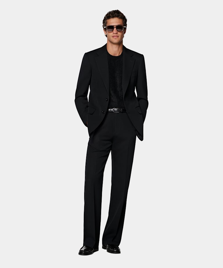 Traje Milano negro corte Tailored
