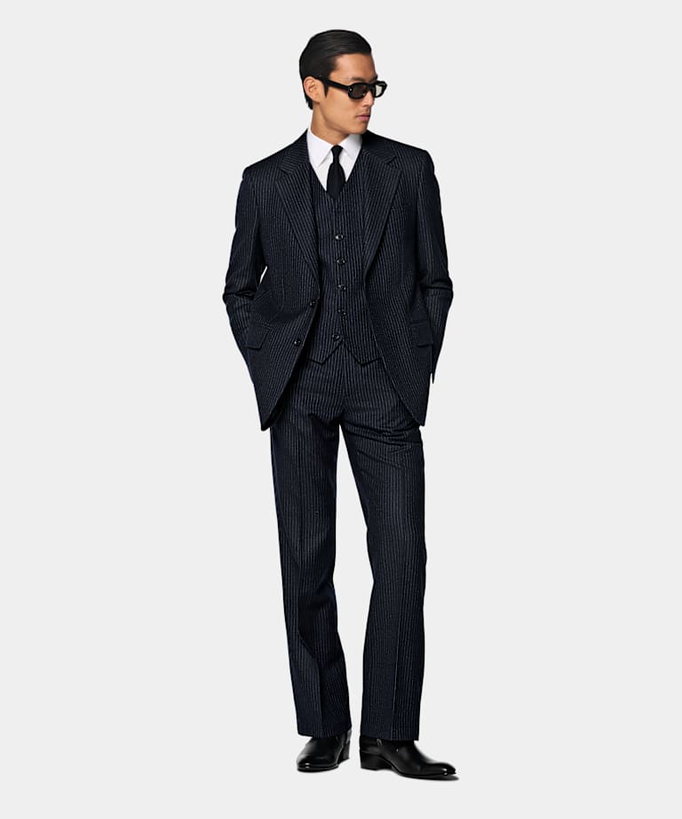Garnitur Roma relaxed fit granatowy