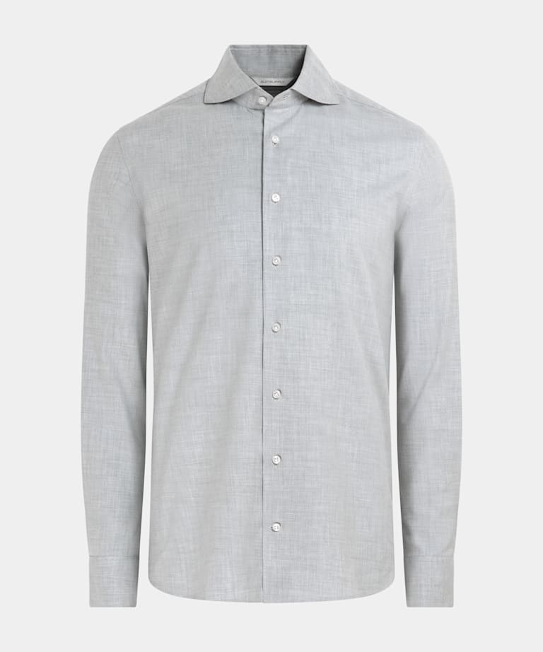 Camisa gris claro corte Slim