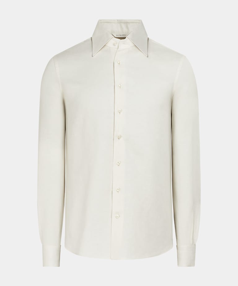 Camisa color crudo corte Slim