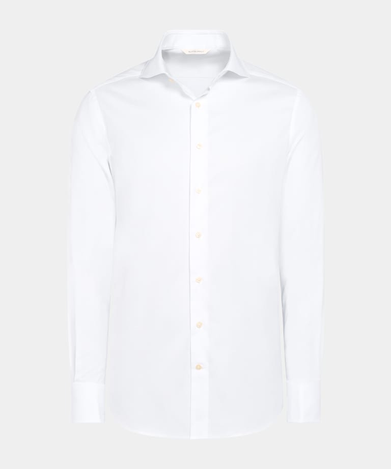 White Double Cuff Tailored Fit Shirt