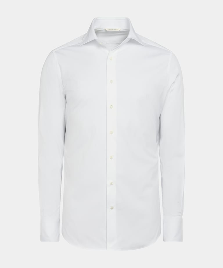White Poplin Tailored Fit Shirt