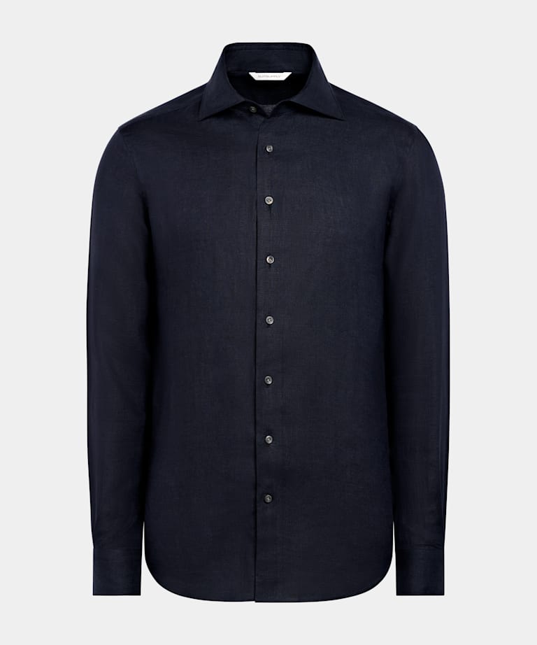 Navy Tailored Fit Shirt