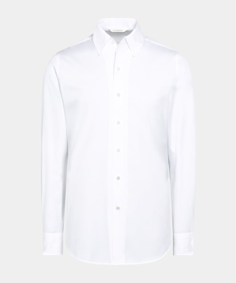White Classic Collar One Piece Tailored Fit Shirt