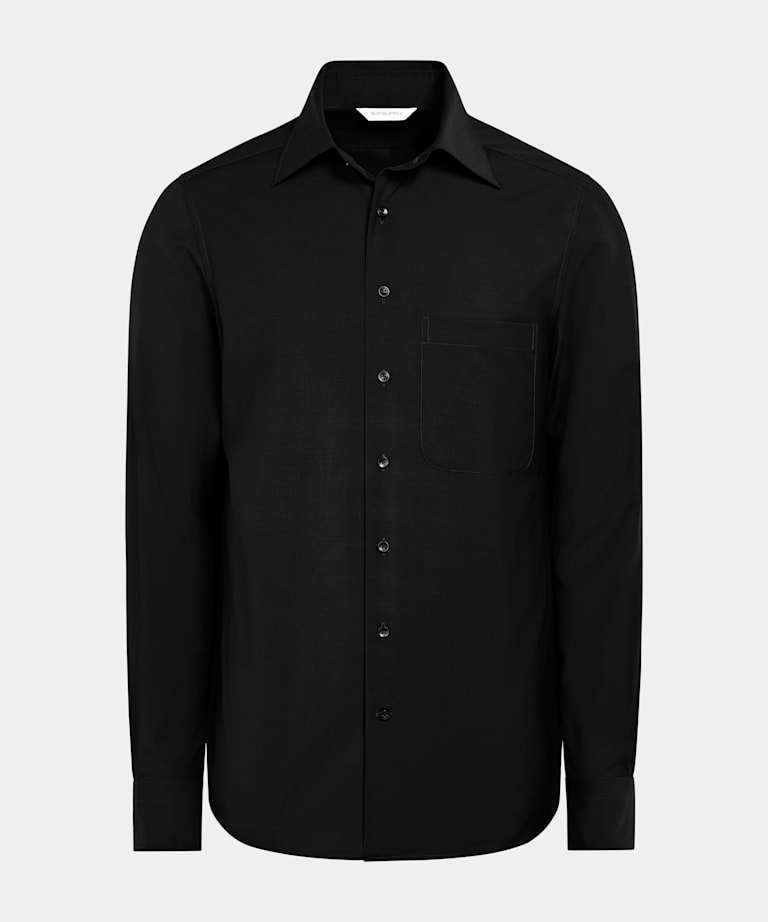 Camisa negra corte Tailored