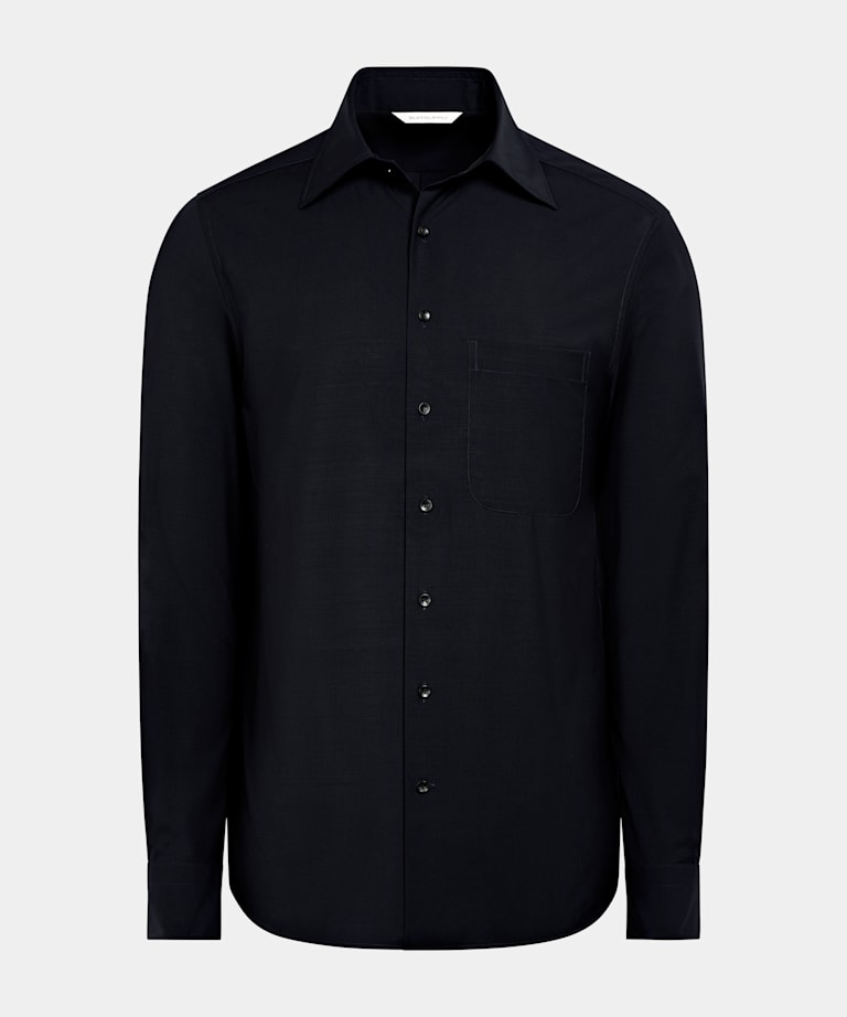 Navy Tailored Fit Shirt