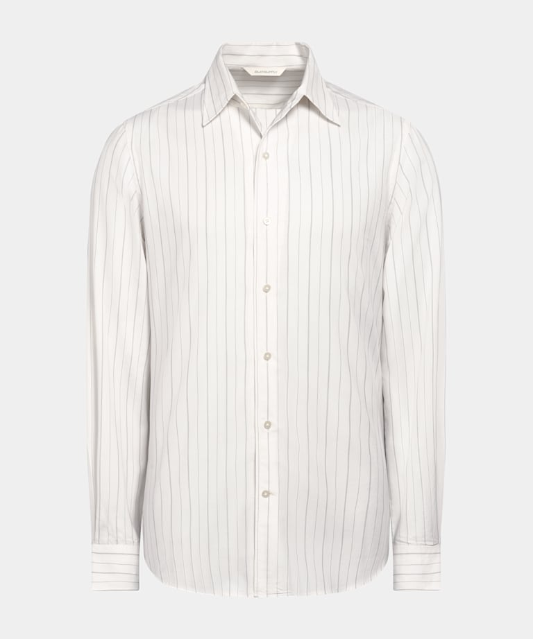 Off-White Striped Tailored Fit Shirt
