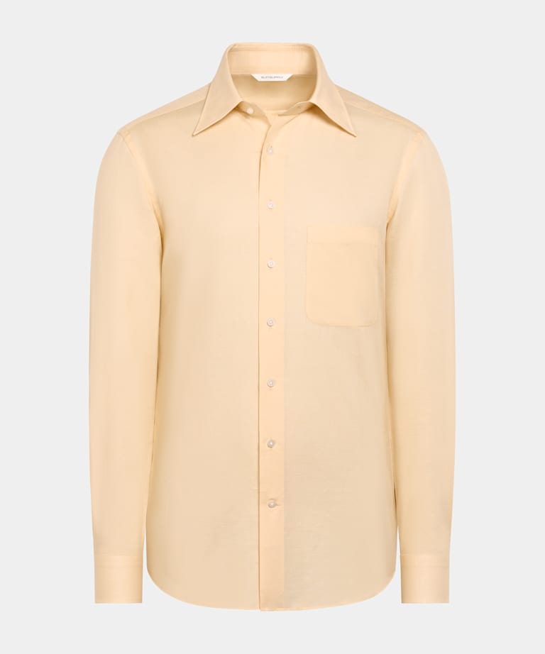Light Yellow Tailored Fit Shirt