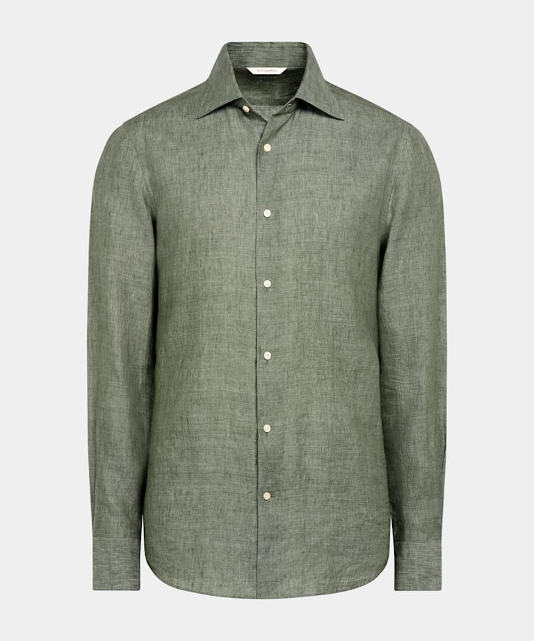 Green Tailored Fit Shirt