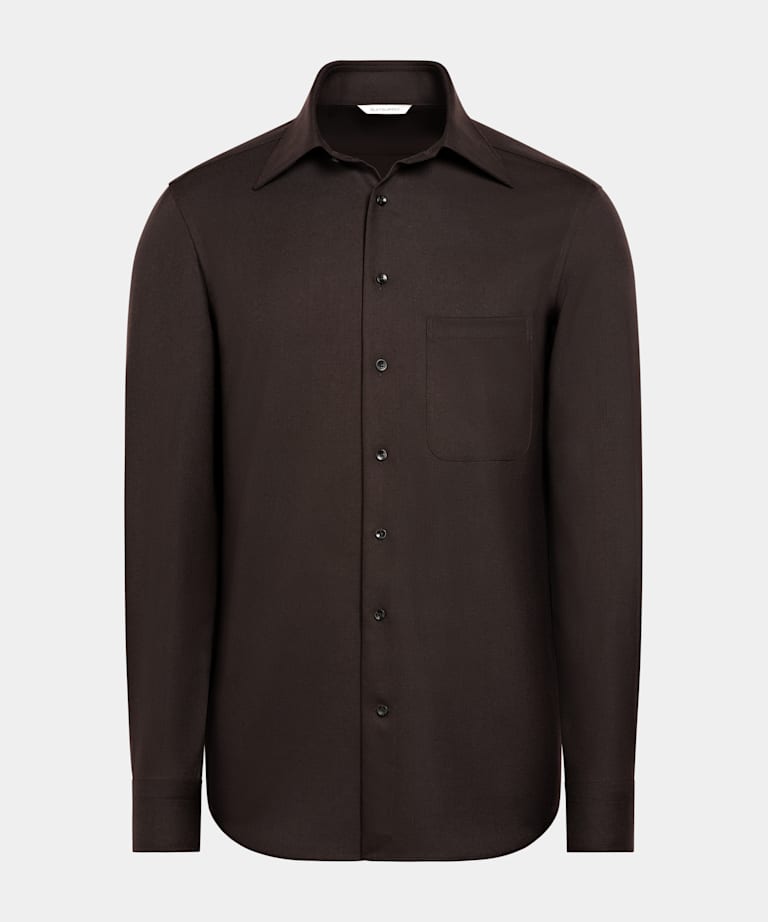 Dark Brown Relaxed Fit Shirt