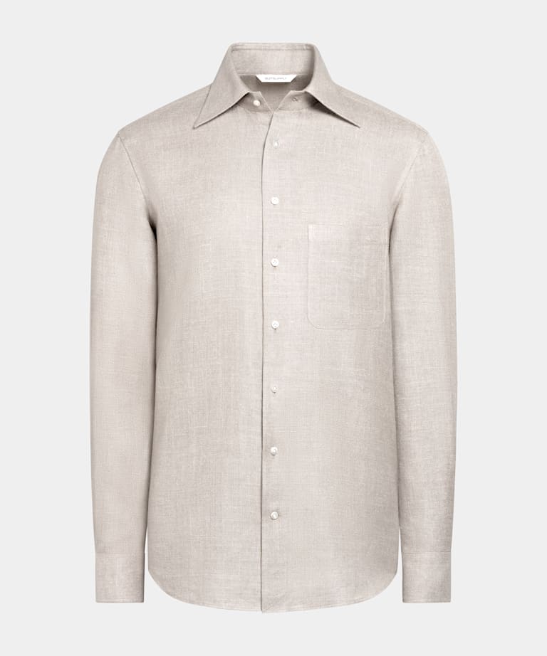 Light Taupe Relaxed Fit Shirt