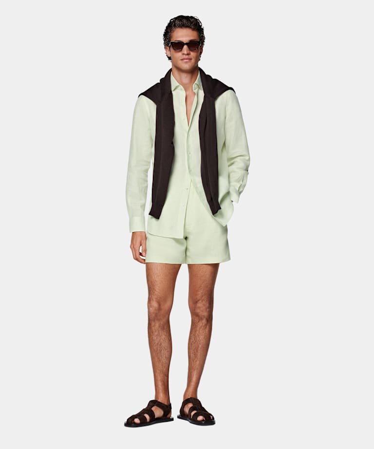 Light Green Linen Shirt