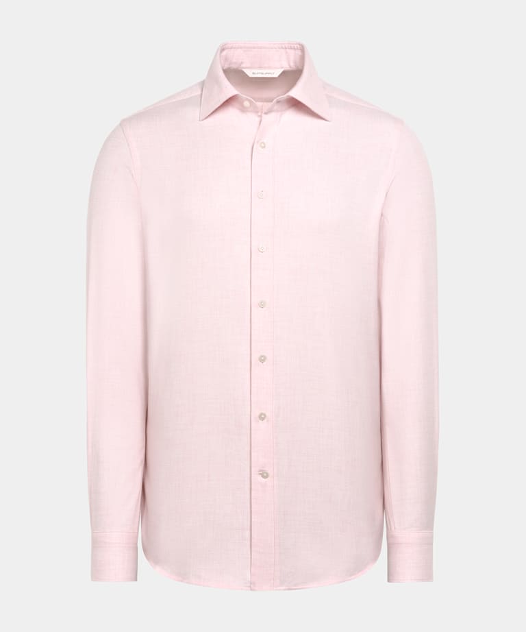 Pink Cotton Flannel Shirt