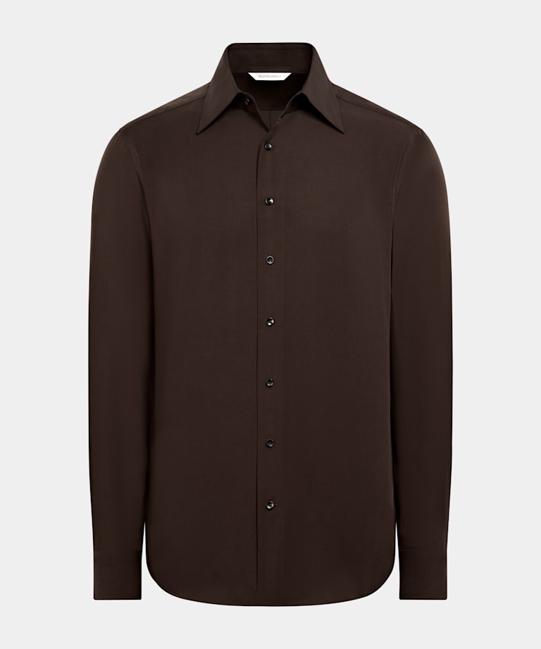 Dark Brown Lyocell Shirt