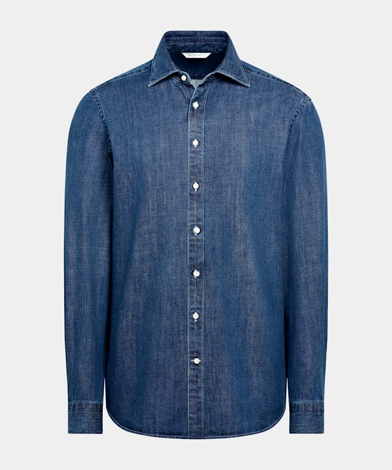 Dark Blue Cotton Shirt