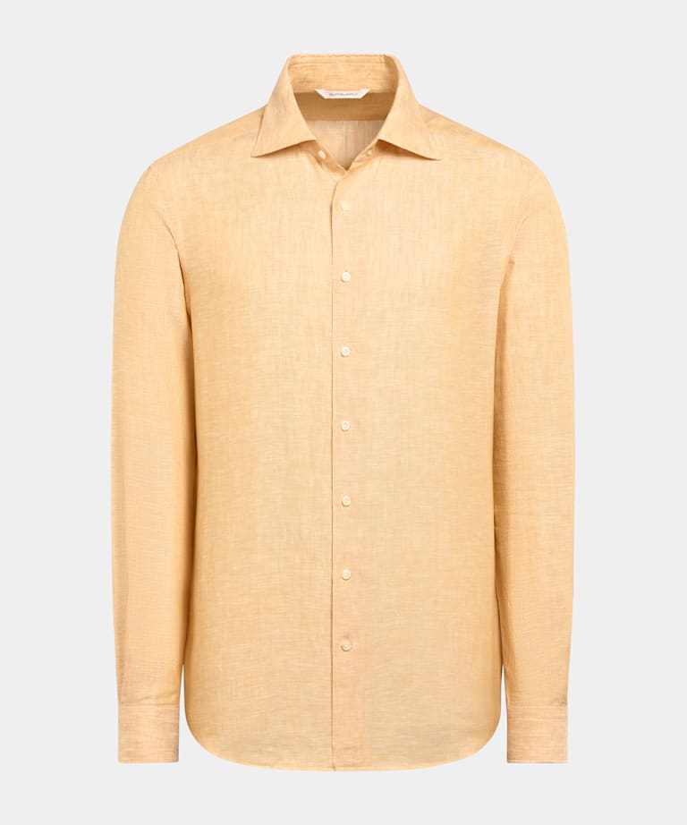 Orange Linen Shirt