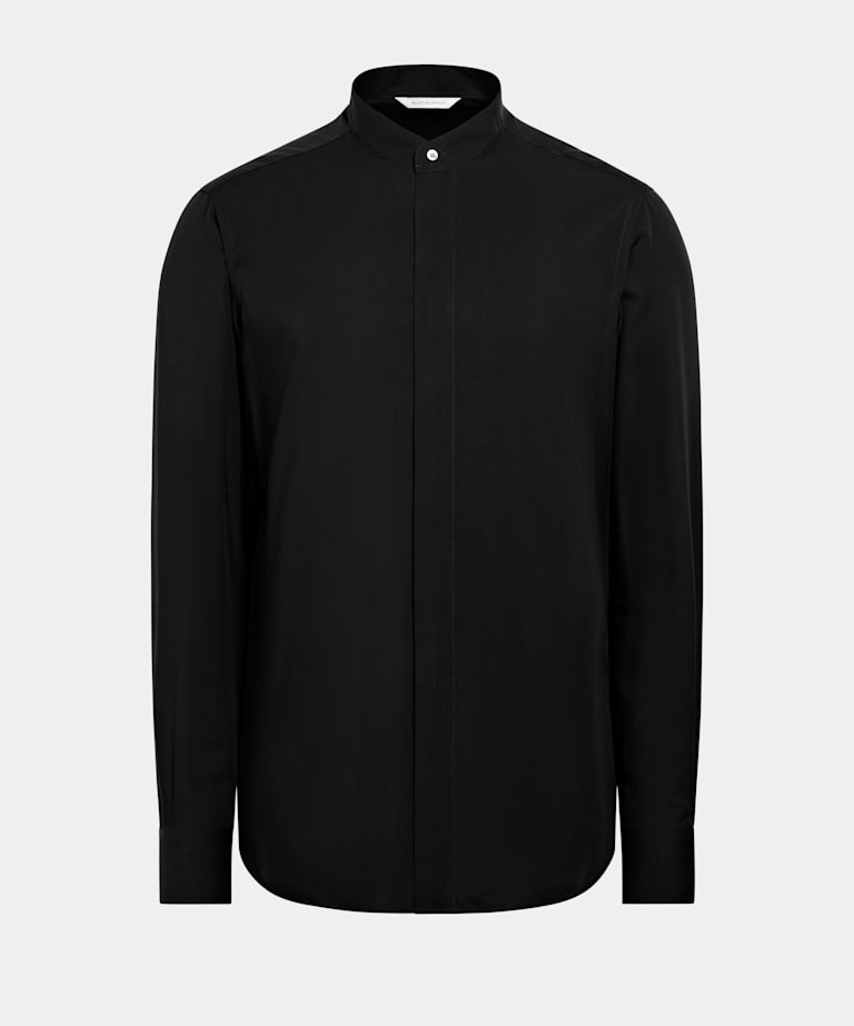 Black Lyocell SIlk Shirt