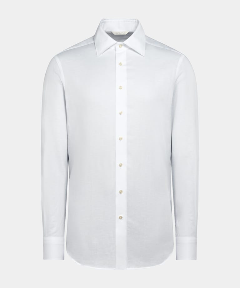 Chemise &agrave; col classique blanc
