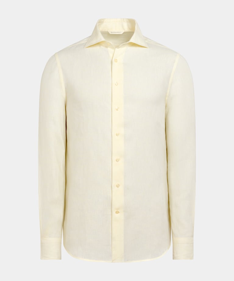 Light Yellow Linen Shirt