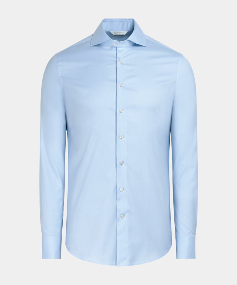 Light Blue Twill Extra Slim Fit Shirt