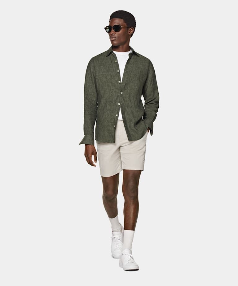 Green Slim Fit Shirt