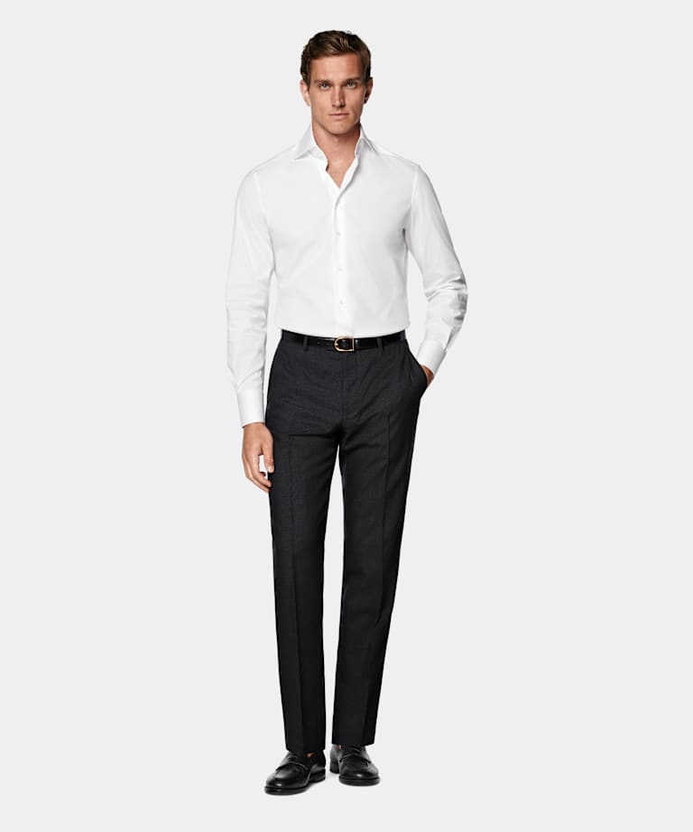 White Poplin Tailored Fit Shirt