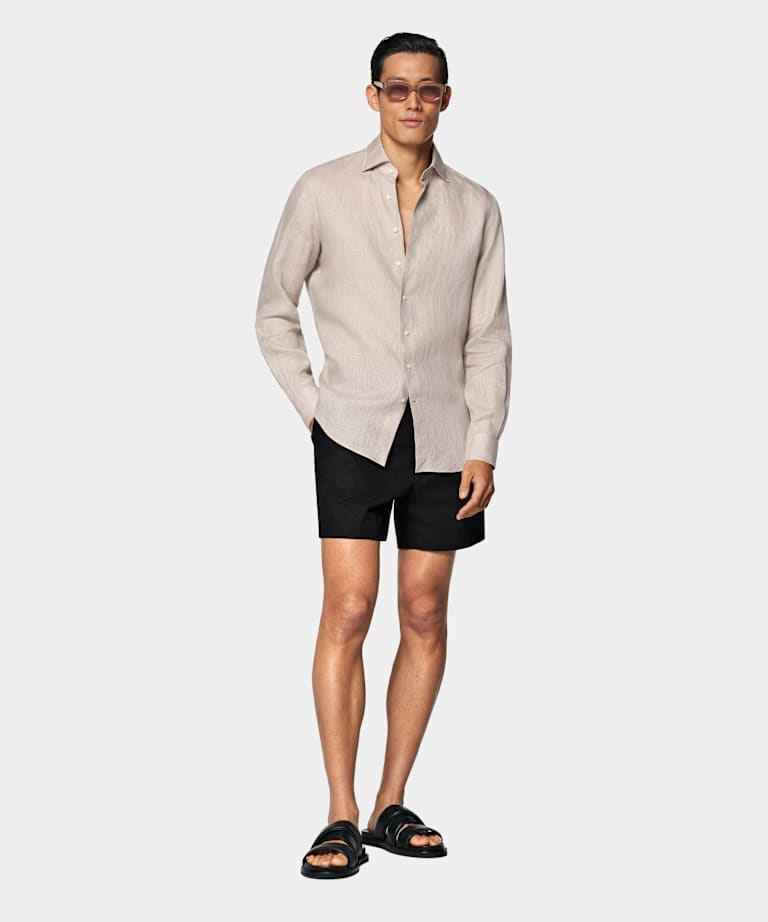 Light Brown Tailored Fit Shirt