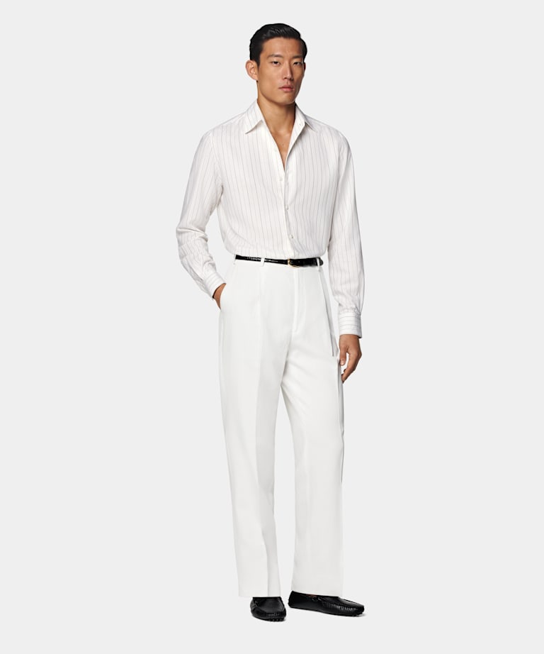 Off-White Striped Tailored Fit Shirt