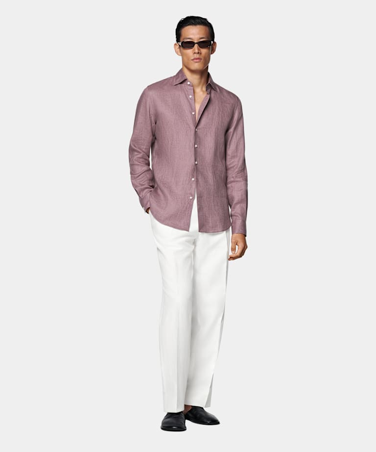 Purple Tailored Fit Shirt