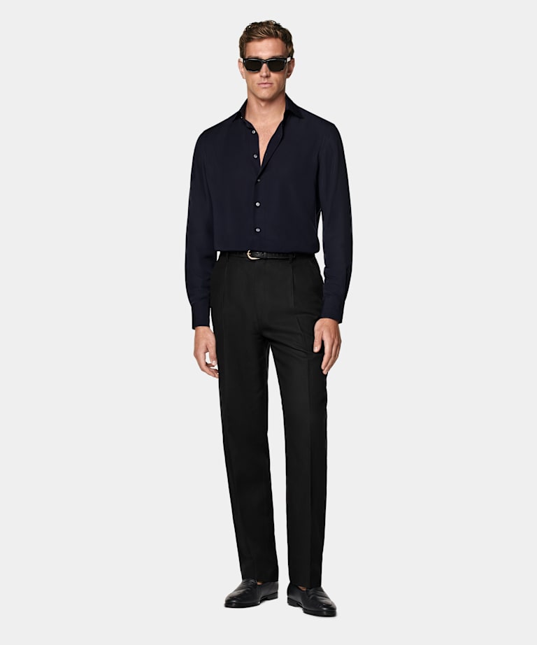 Navy Tailored Fit Shirt