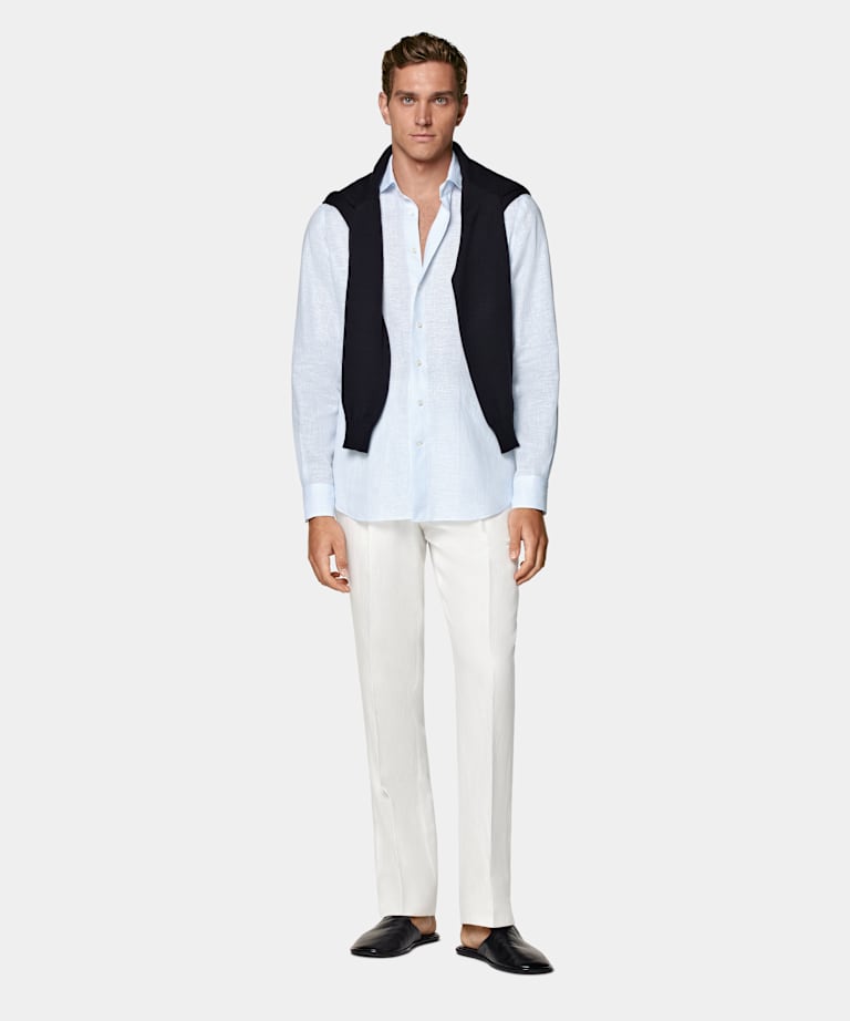 Light Blue Linen Shirt