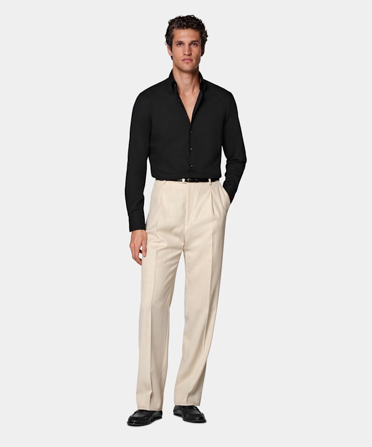 Chemise noire en coton