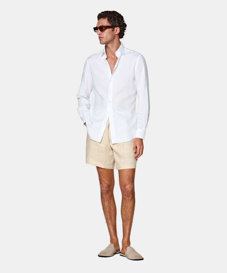 화이트 리오셀 셔츠