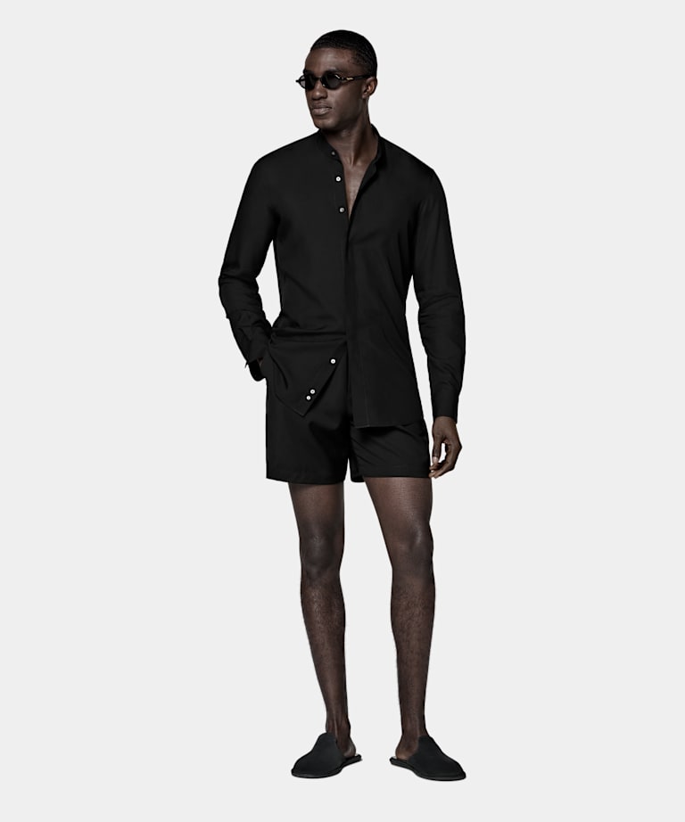 Black Lyocell SIlk Shirt