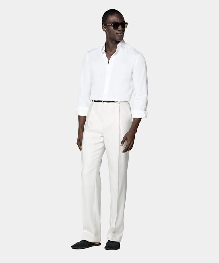White Classic Collar Shirt
